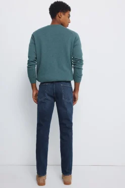Jeans slim délavé moyennement foncé