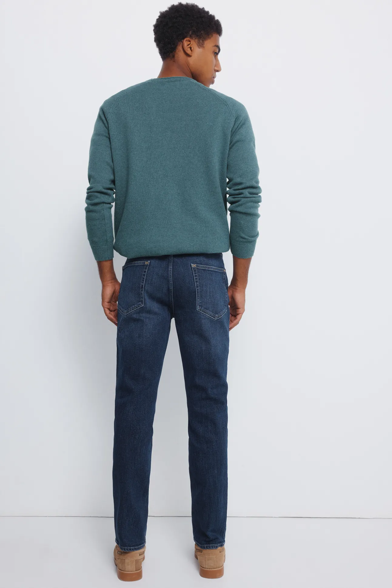 Jeans slim délavé moyennement foncé