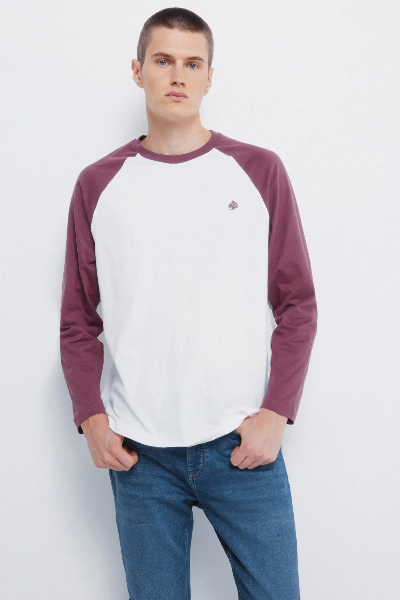 Jeans slim en denim tricoté