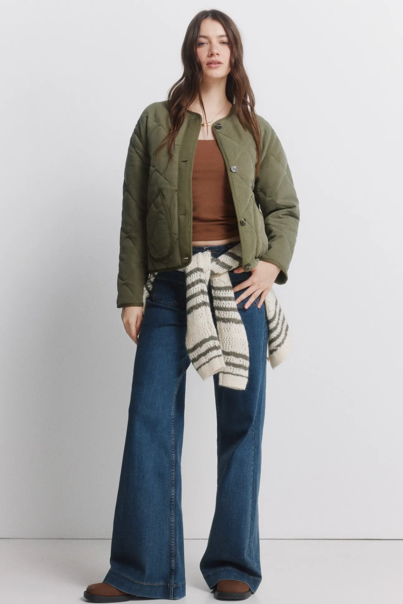 Jeans super large taille haute