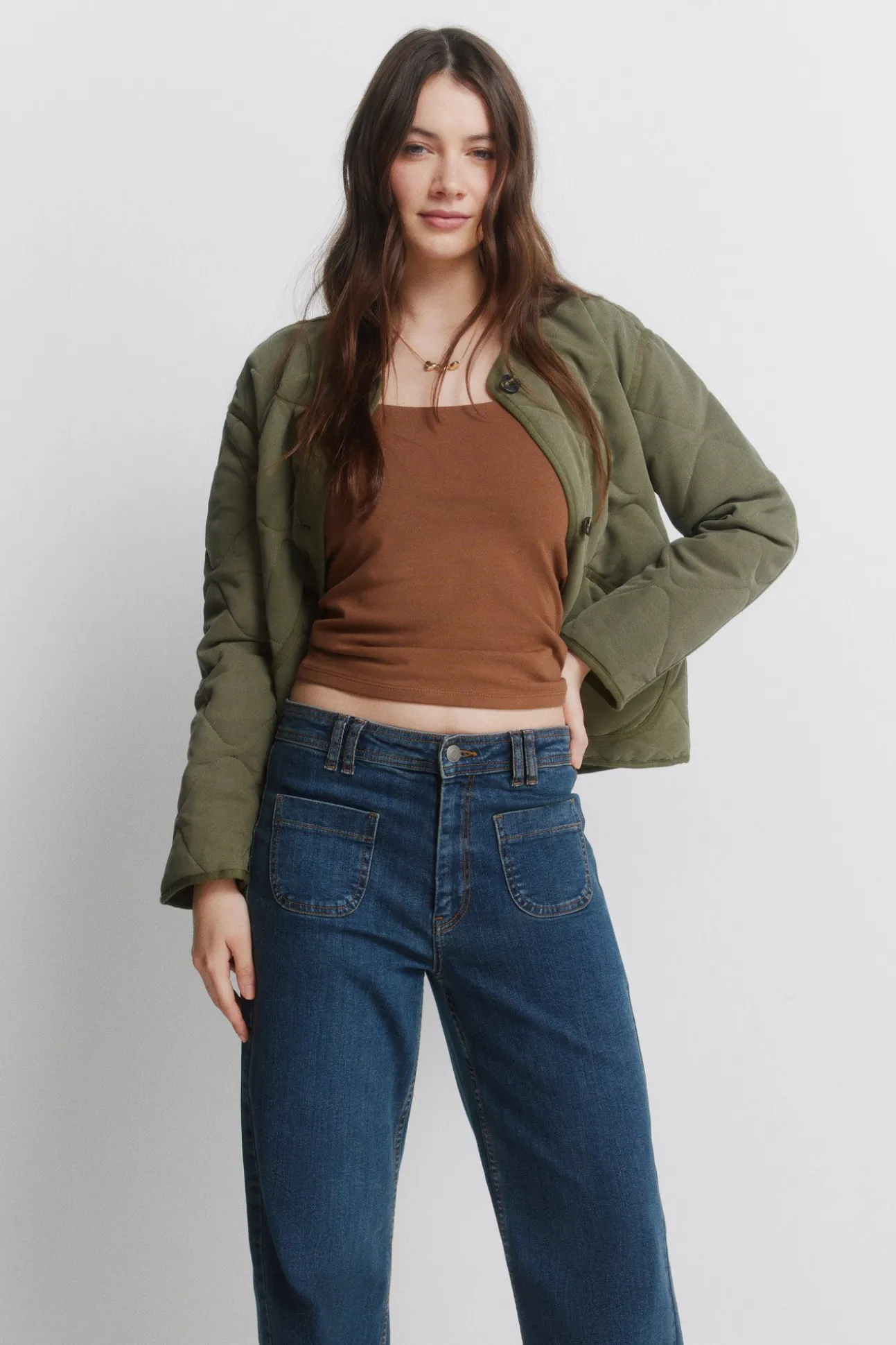 Jeans super large taille haute