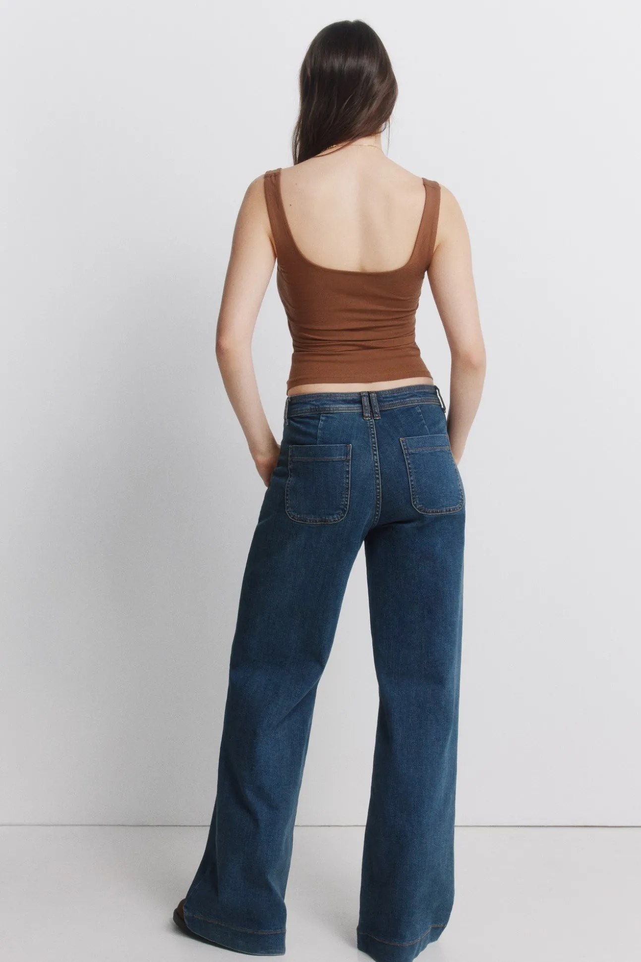 Jeans super large taille haute