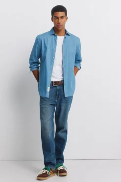 Jeans surtint coupe droite