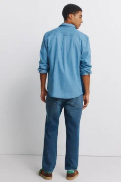 Jeans surtint coupe droite