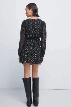 Jupe &agrave; smocks en lurex