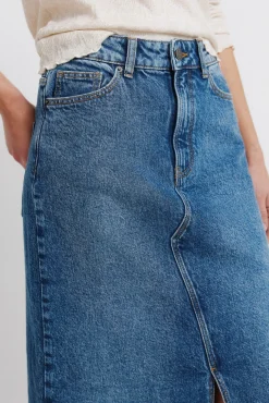 Jupe midi en denim