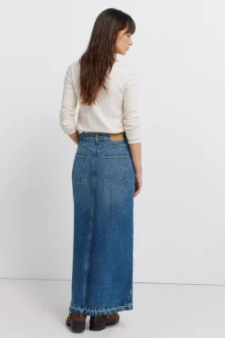 Jupe midi en denim