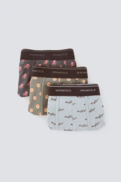 Lot de 3 boxers animaux marins