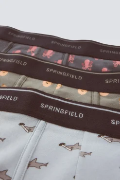 Lot de 3 boxers animaux marins