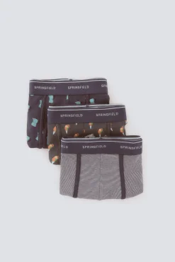 Lot de 3 boxers caf&eacute; glac&eacute;