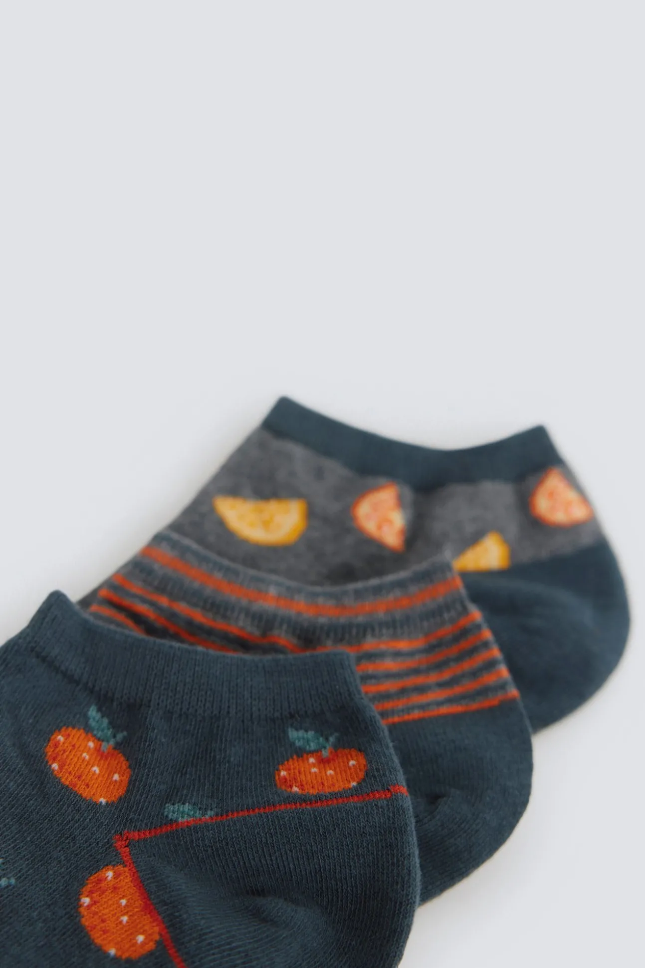Pack 3 chaussettes chevilles orange