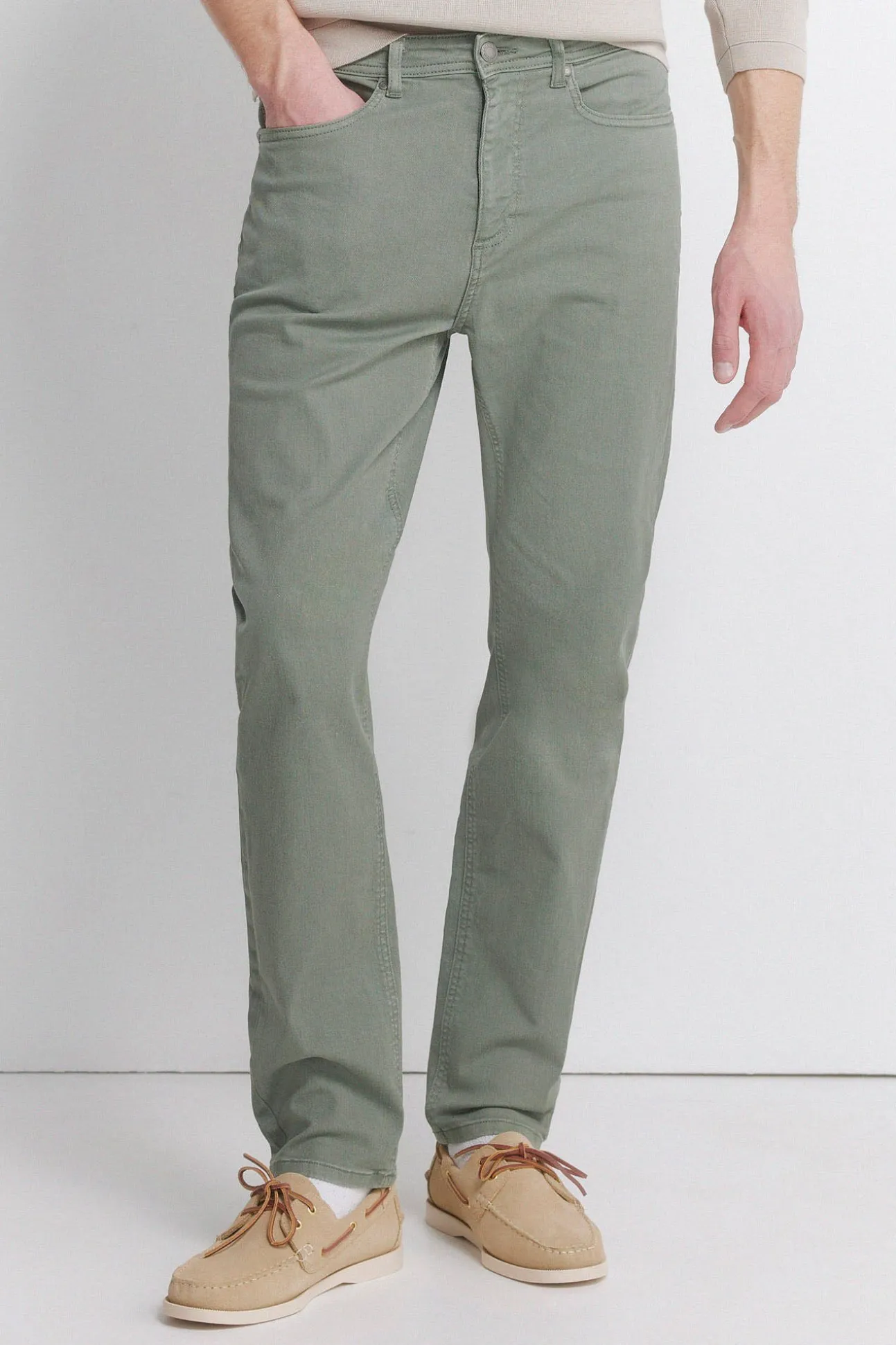 Pantalon 5 poches délavé coupe slim