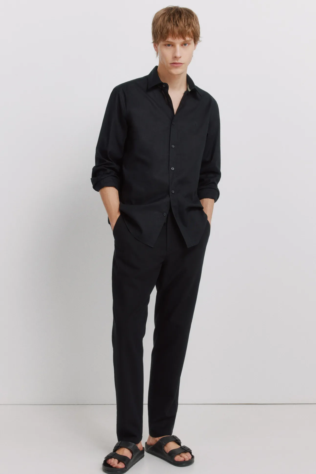 Pantalon chino comfort fit en lin