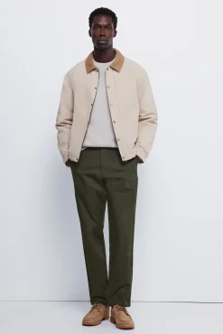 Pantalon chino dobby coupe confortable