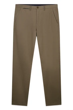 Pantalon chino micro-imprim&eacute; coupe slim