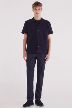 pantalon chino slim micro-imprim&eacute;