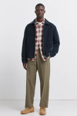 Pantalon confort pliss&eacute; coupe d&eacute;contract&eacute;e