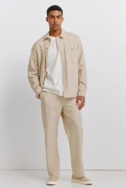 Pantalon coupe droite en lin