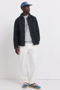Pantalon droit &agrave; coupe d&eacute;contract&eacute;e