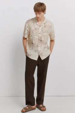 Pantalon droit coupe droite en lin