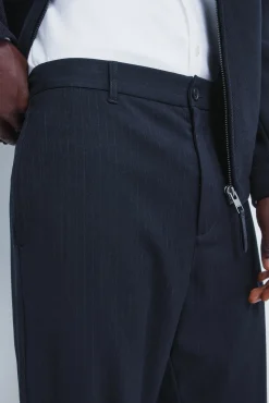 Pantalon rayures coupe droite