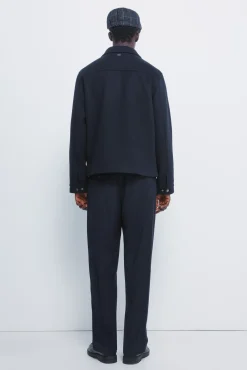 Pantalon rayures coupe droite