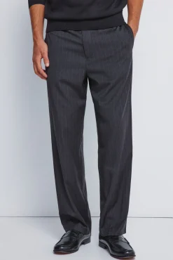 Pantalon rayures coupe droite