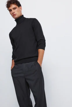Pantalon rayures coupe droite