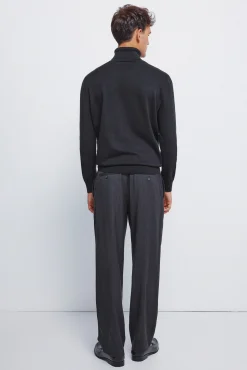 Pantalon rayures coupe droite