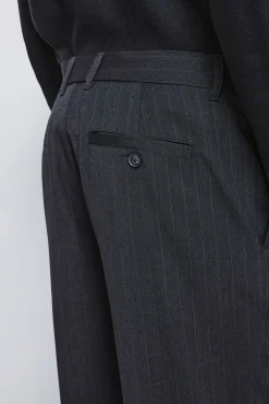 Pantalon rayures coupe droite