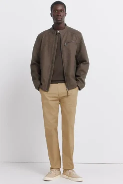 pantalon slim &agrave; micro-imprim&eacute;