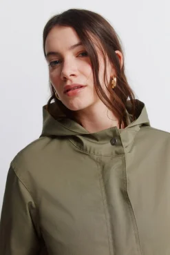 Parka &agrave; capuche d&eacute;perlante