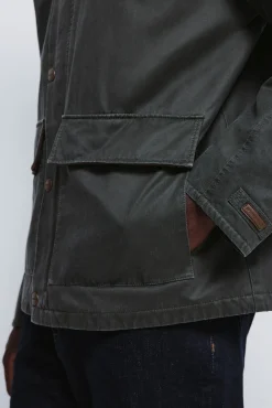 Parka courte avec col en velours c&ocirc;tel&eacute;