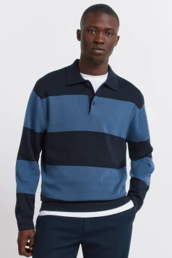 Polo à rayures color block
