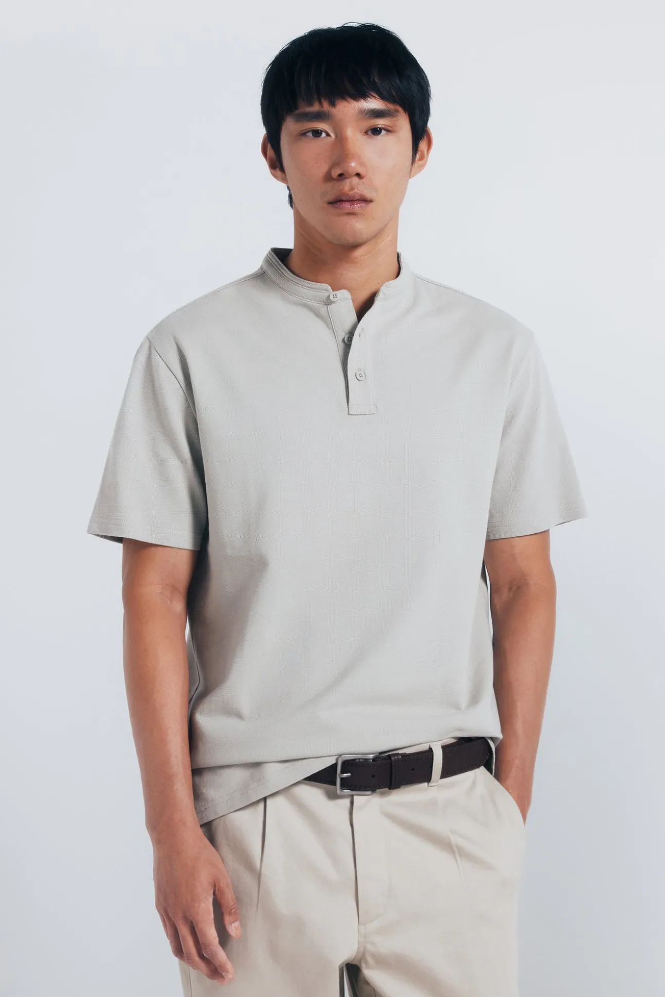 Polo piqué col mao coupe classique