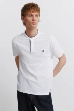 Polo piqu&eacute; col mao slim fit