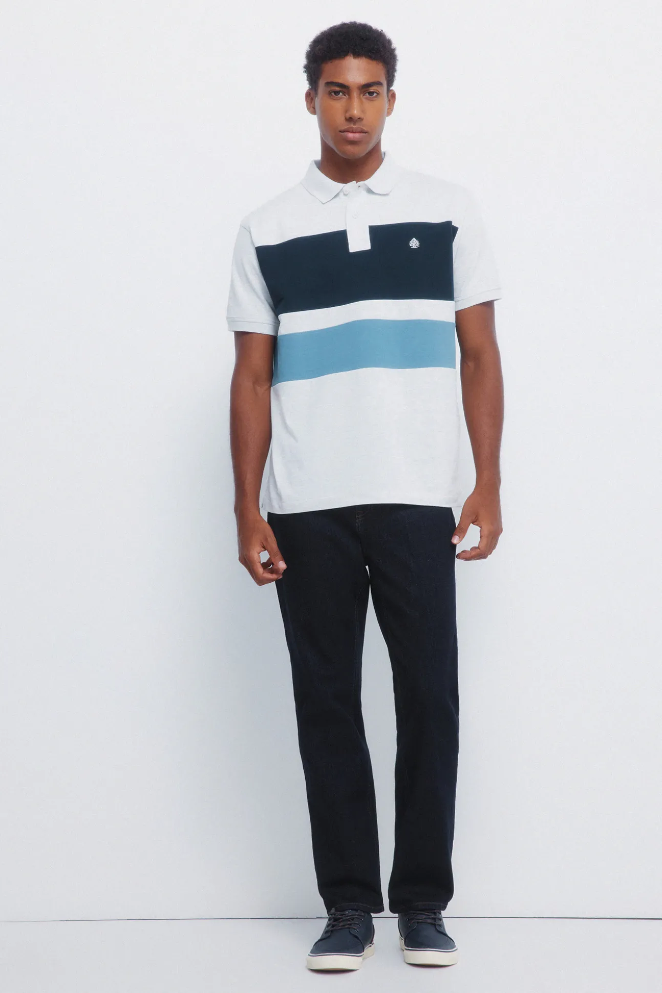 Polo piqué color block piqué classique