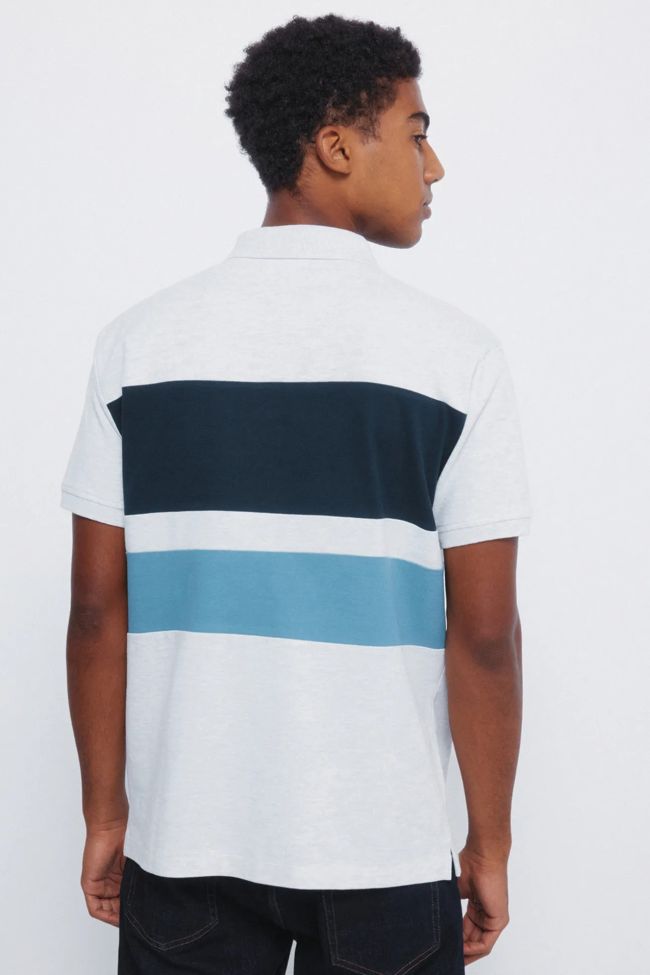 Polo piqué color block piqué classique
