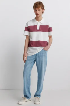 Polo piqué color block coupe regular fit