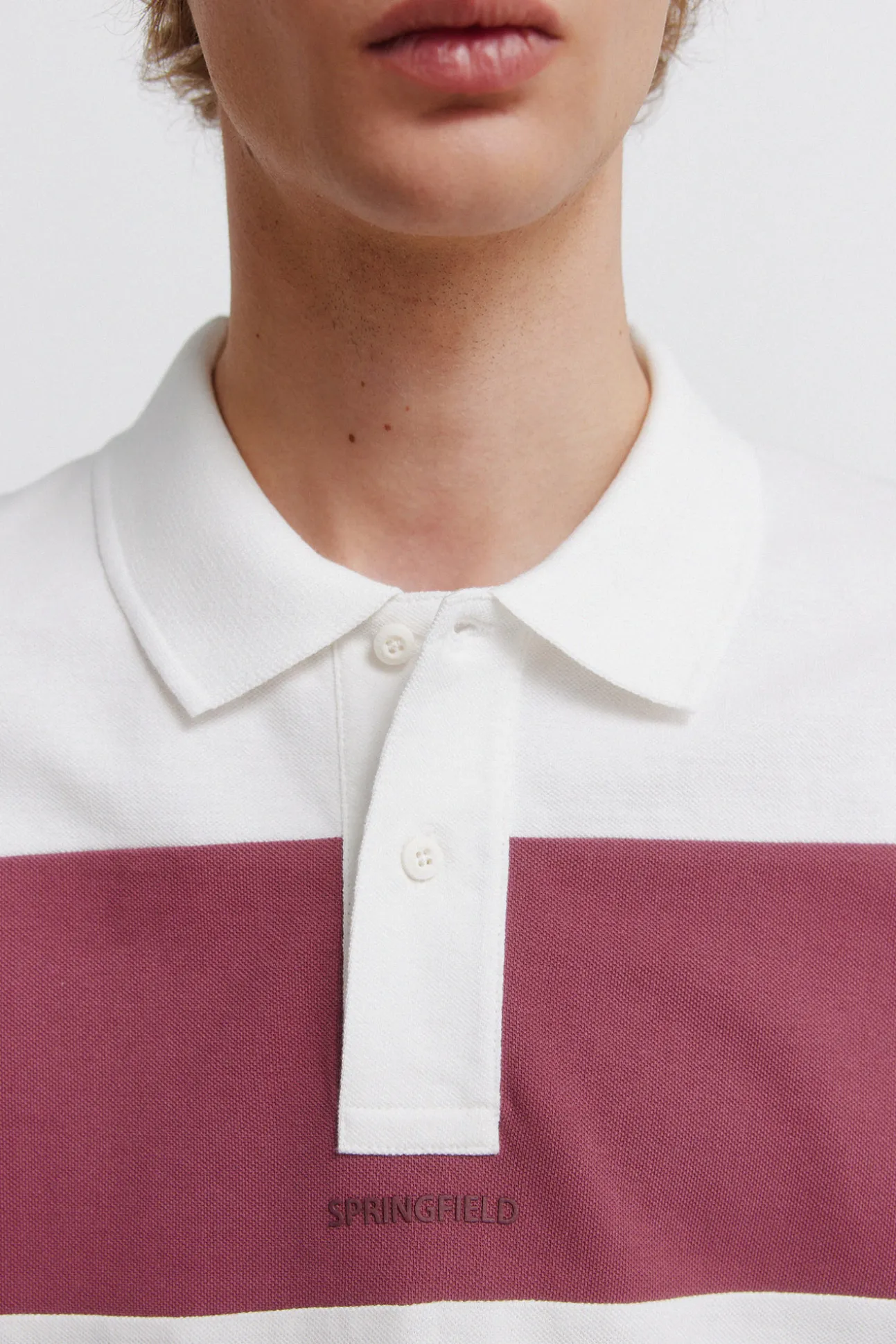 Polo piqué color block coupe regular fit
