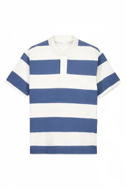 Polo piqué coupe classique à larges rayures