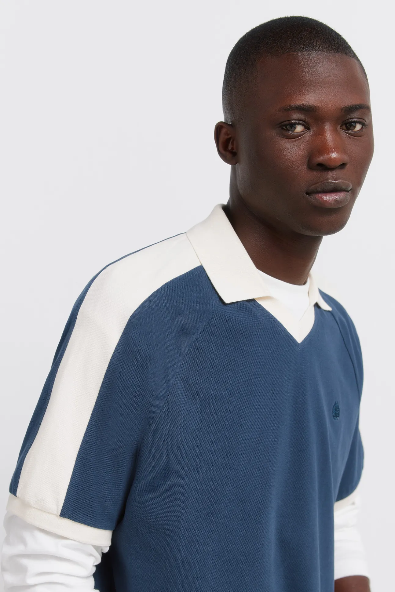 Polo piqué sport à contraste regular fit