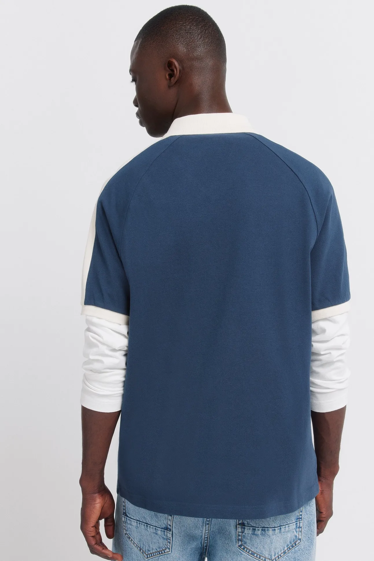 Polo piqué sport à contraste regular fit