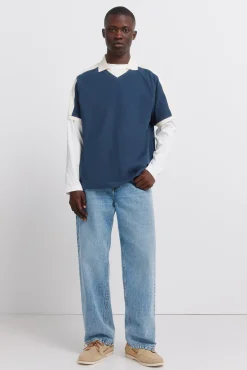 Polo piqué sport à contraste regular fit