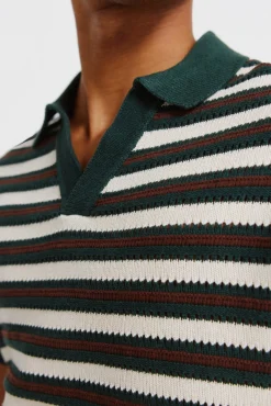 Polo structur&eacute; &agrave; rayures