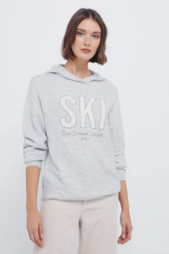 Pull &agrave; capuche &laquo; Ski &raquo;