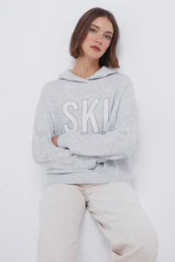 Pull &agrave; capuche &laquo; Ski &raquo;