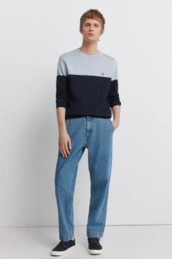 Pull basique color block
