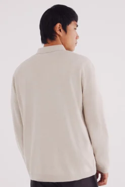 Pull col polo fermeture