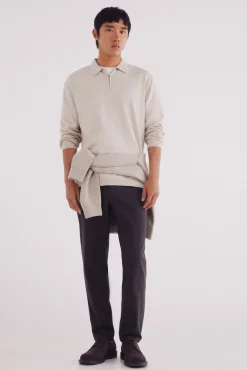 Pull col polo fermeture
